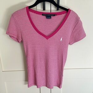 Ralph Lauren Sport V Neck Striped Tee